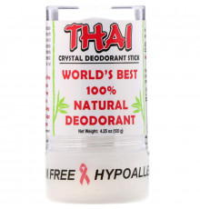 Thai Deodorant Stone, Шариковый дезодорант Тайский Кристалл, 4.25 унций (120 г)