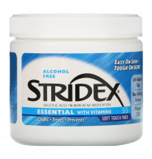 Stridex, Single-Step Acne Control, не содержащие спирта , 55 мягких салфеток, 4.21 в каждой