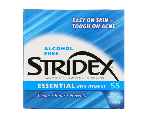 Stridex, Single-Step Acne Control, не содержащие спирта , 55 мягких салфеток, 4.21 в каждой Stridex, Single-Step Acne Control, не содержащие спирта , 55 мягких салфеток, 4.21 в каждой