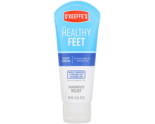 O'Keeffe's, Healthy Feet, Крем для ног, для питания и увлажнения кожи, без запаха, 3 унций, (85 г) O'Keeffe's, Healthy Feet, Крем для ног, для питания и увлажнения кожи, без запаха, 3 унций, (85 г)