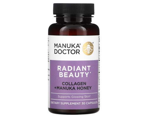 Manuka Doctor, Radiant Beauty, коллаген и мед манука`` 30 капсул Manuka Doctor, Radiant Beauty, коллаген и мед манука`` 30 капсул