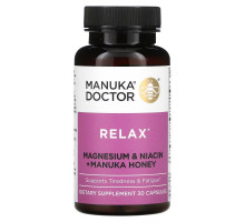 Manuka Doctor, Relax, Magnesium & Niacin + Manuka Honey, 30 Capsules