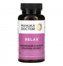 Manuka Doctor, Relax, Magnesium & Niacin + Manuka Honey, 30 Capsules