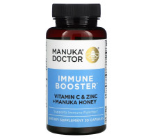 Manuka Doctor, Immune Booster, Vitamin C & Zinc + Manuka Honey, 30 Capsules