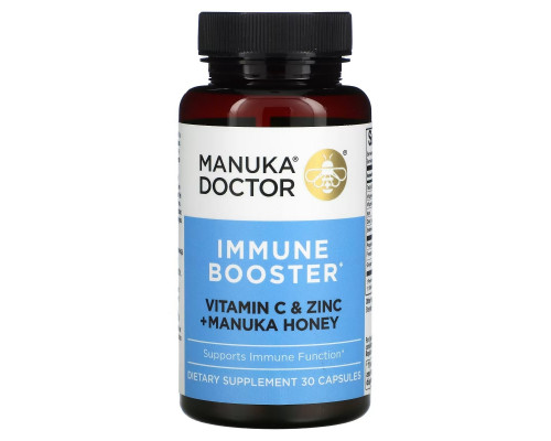 Manuka Doctor, Immune Booster, Vitamin C & Zinc + Manuka Honey, 30 Capsules Manuka Doctor, Immune Booster, Vitamin C & Zinc + Manuka Honey, 30 Capsules