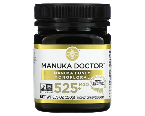 Manuka Doctor, Manuka Honey Monofloral, MGO 525+, 8.75 oz (250 g) Manuka Doctor, Manuka Honey Monofloral, MGO 525+, 8.75 oz (250 g)