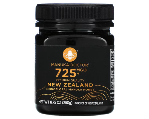 Manuka Doctor, Монофлорный мед манука, MGO 725+, 250 г (8,75 унции) Manuka Doctor, Монофлорный мед манука, MGO 725+, 250 г (8,75 унции)