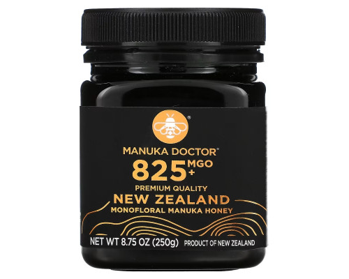Manuka Doctor, Монофлорный мед манука, MGO 825+, 250 г (8,75 унции) Manuka Doctor, Монофлорный мед манука, MGO 825+, 250 г (8,75 унции)