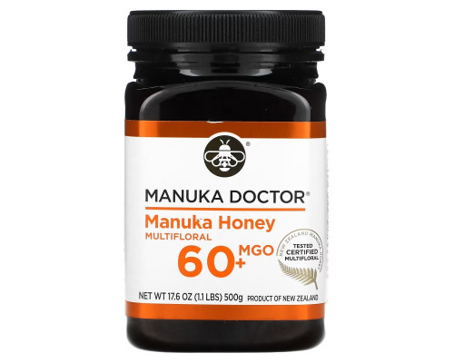 Manuka Doctor, мед манука из разнотравья, MGO 60+, 500 г (17,6 унции) Manuka Doctor, мед манука из разнотравья, MGO 60+, 500 г (17,6 унции)