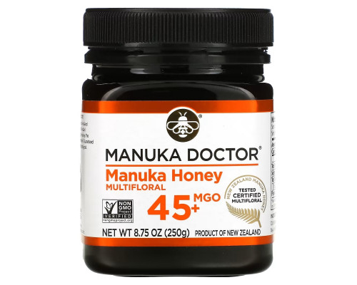 Manuka Doctor, мед манука из разнотравья, MGO 45+, 250 г (8,75 унции) Manuka Doctor, мед манука из разнотравья, MGO 45+, 250 г (8,75 унции)