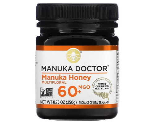 Manuka Doctor, Manuka Honey Multifloral, MGO 60+, 8.75 oz (250 g) Manuka Doctor, Manuka Honey Multifloral, MGO 60+, 8.75 oz (250 g)