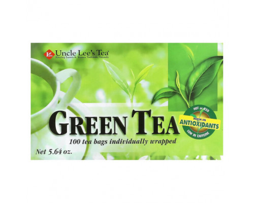 Травяные сборы и чаи Uncle Lee's Tea, Legends of China, зеленый чай, 100 чайных пакетиков, 5,64 унции Травяные сборы и чаи Uncle Lee's Tea, Legends of China, зеленый чай, 100 чайных пакетиков, 5,64 унции