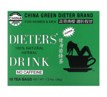 Травяные сборы и чаи Uncle Lee's Tea, Dieters' 100% натуральный травяной напиток, без кофеина, 18 чайных пакетиков, 36 г (1,27 унции)