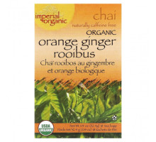 Травяные сборы и чаи Uncle Lee's Tea, Imperial Organic, чай со вкусом апельсина и имбиря, без кофеина, 18 чайных пакетиков, 32,4 г (1,14 унции)