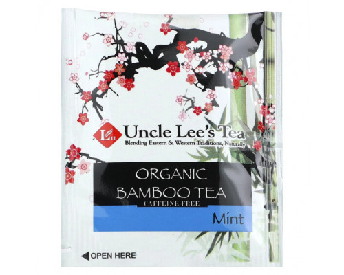 Травяные сборы и чаи Uncle Lee's Tea, Органический бамбуковый чай, мята, без кофеина, 18 чайных пакетиков, 28,8 г (1,02 унции) Травяные сборы и чаи Uncle Lee's Tea, Органический бамбуковый чай, мята, без кофеина, 18 чайных пакетиков, 28,8 г (1,02 унции)