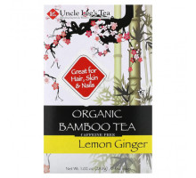 Травяные сборы и чаи Uncle Lee's Tea, органический бамбуковый чай, лимон и имбирь, без кофеина, 18 чайных пакетиков, 28,8 г (1,02 унции)