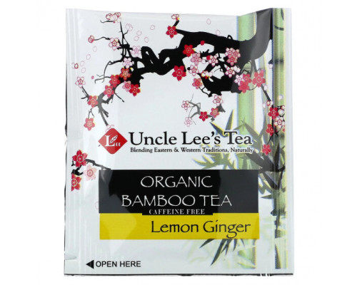 Травяные сборы и чаи Uncle Lee's Tea, органический бамбуковый чай, лимон и имбирь, без кофеина, 18 чайных пакетиков, 28,8 г (1,02 унции) Травяные сборы и чаи Uncle Lee's Tea, органический бамбуковый чай, лимон и имбирь, без кофеина, 18 чайных пакетиков, 28,8 г (1,02 унции)
