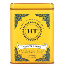 Травяные сборы и чаи Harney & Sons, HT Tea Blend, желтый и голубой, ромашка и лаванда, без кофеина, 20 чайных саше, 40 г (1,4 унции)