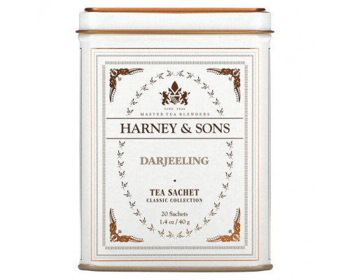 Травяные сборы и чаи Harney & Sons, Дарджилинг, 20 чайных пакетиков, 1.4 унции (40 г) Травяные сборы и чаи Harney & Sons, Дарджилинг, 20 чайных пакетиков, 1.4 унции (40 г)