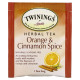 Twinings, травяной чай, апельсин и корица, без кофеина, 20 чайных пакетиков в индивидуальной упаковке, 40 г (1,41 унции)
