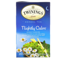 Twinings, Травяной чай, Спокойной ночи, от природы не содержит кофеина, 20 пакетиков, 1,02 унции (29г)