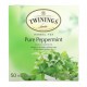 Травяные сборы и чаи Twinings, Травяной чай, чистая перечная мята, без кофеина, 50 чайных пакетиков, 100 г (3,53 унции)