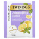 Травяные сборы и чаи Twinings, Detox, адаптогены, зеленый чай со вкусом грейпфрута и базилика, 18 чайных пакетиков, 36 г (1,27 унции)