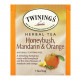 Травяные сборы и чаи Twinings, травяной чай, ханибуш, мандарин и апельсин, без кофеина, 20 чайных пакетиков в индивидуальной упаковке, 40 г (1,41 унции)