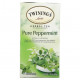 Травяные сборы и чаи Twinings, травяной чай, чистая перечная мята, без кофеина, 25 чайных пакетиков, 50 г (1,76 унции)