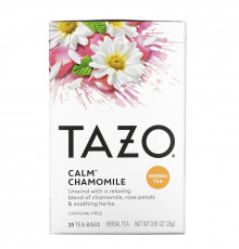 Tazo Teas Травяной чай Успокаивающая ромашка Без кофеина 20 фильтр-пакетов 091 унции (26 г)