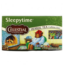 Травяные сборы и чаи Celestial Seasonings, Sleepytime, травяной чай, без кофеина, 20 чайных пакетиков, 29 г (1,0 унции)