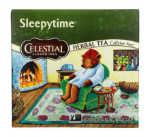 Травяные сборы и чаи Celestial Seasonings, Sleepytime, травяной чай, без кофеина, 40 чайных пакетиков, 59 г (2,1 унции)