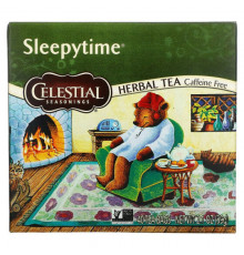 Травяные сборы и чаи Celestial Seasonings, Sleepytime, травяной чай, без кофеина, 40 чайных пакетиков, 59 г (2,1 унции)