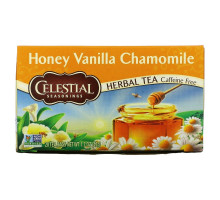 Celestial Seasonings, Травяной чай, без кофеина, мед, ваниль и ромашка 20 чайных пакетиков, 1.7 унции (47 г)