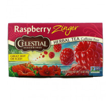 Травяные сборы и чаи Celestial Seasonings, травяной чай, со вкусом пикантной малины, без кофеина, 20 чайных пакетиков, 45 г (1,6 унции)