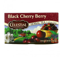 Травяные сборы и чаи Celestial Seasonings, Травяной чай, Черная вишня, без кофеина 20 чайных пакетиков, 1.6 унции (44 г)