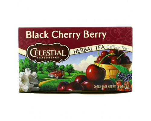 Травяные сборы и чаи Celestial Seasonings, Травяной чай, Черная вишня, без кофеина 20 чайных пакетиков, 1.6 унции (44 г) Травяные сборы и чаи Celestial Seasonings, Травяной чай, Черная вишня, без кофеина 20 чайных пакетиков, 1.6 унции (44 г)