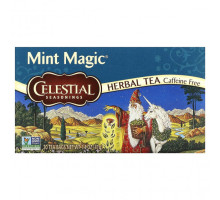 Травяные сборы и чаи Celestial Seasonings, травяной чай, мятная магия, без кофеина, 20 чайных пакетиков, 41 г (1,4 унции)