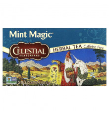 Травяные сборы и чаи Celestial Seasonings, травяной чай, мятная магия, без кофеина, 20 чайных пакетиков, 41 г (1,4 унции)