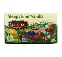 Травяные сборы и чаи Celestial Seasonings, Травяной чай, Sleepytime Vanilla, без кофеина, 20 пакетиков, 1,0 унции (29 г)