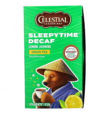 Травяные сборы и чаи Celestial Seasonings, Sleepytime, зеленый чай, со вкусом лимона и жасмина, без кофеина, 20 чайных пакетиков, 31 г (1,1 унции)