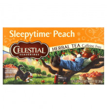 Травяные сборы и чаи Celestial Seasonings, Sleepytime, травяной чай, без кофеина, персик, 20 чайных пакетиков, 29 г (1,0 унция)