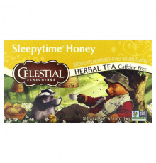 Травяные сборы и чаи Celestial Seasonings, травяной чай, для сна, с медом, без кофеина, 20 чайных пакетиков по 29 г (1 унции)