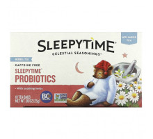 Травяные сборы и чаи Celestial Seasonings, Wellness, травяной чай, пробиотики для сна, без кофеина, 18 чайных пакетиков по 25 г (0,89 унции)