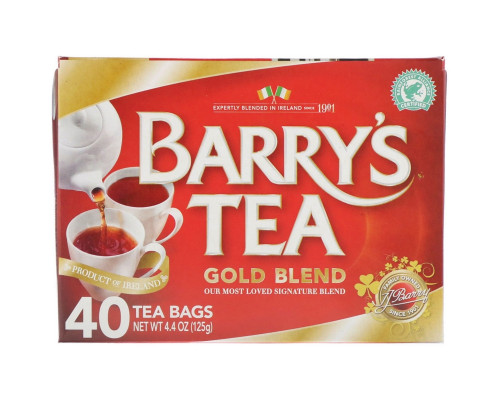 Barry's Tea,Смесь Черных чаев в пакетике Золотая смесь, освежает и тонизирует, 40 чайных пакетиков Barry's Tea,Смесь Черных чаев в пакетике Золотая смесь, освежает и тонизирует, 40 чайных пакетиков