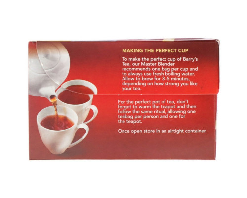 Barry's Tea,Смесь Черных чаев в пакетике Золотая смесь, освежает и тонизирует, 40 чайных пакетиков Barry's Tea,Смесь Черных чаев в пакетике Золотая смесь, освежает и тонизирует, 40 чайных пакетиков
