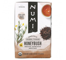 Травяные сборы и чаи Numi Tea, Organic Herbal Teasan, Honeybush, без кофеина, 18 чайных пакетиков, 43,2 г (1,52 унции)
