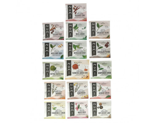 Травяные сборы и чаи Numi Tea, Органический чаи, чаи и травяные сборы, коллекция Numi, 16 чайных пакетиков без ГМО, 1,26 унц. (34,7 г) Травяные сборы и чаи Numi Tea, Органический чаи, чаи и травяные сборы, коллекция Numi, 16 чайных пакетиков без ГМО, 1,26 унц. (34,7 г)