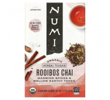 Травяные сборы и чаи Numi Tea, Organic Herbal Teasan, чай ройбуш, без кофеина, 18 чайных пакетиков, 48,6 г (1,71 унции)