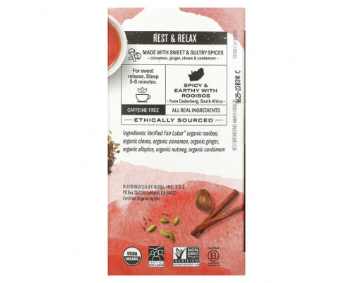 Травяные сборы и чаи Numi Tea, Organic Herbal Teasan, чай ройбуш, без кофеина, 18 чайных пакетиков, 48,6 г (1,71 унции) Травяные сборы и чаи Numi Tea, Organic Herbal Teasan, чай ройбуш, без кофеина, 18 чайных пакетиков, 48,6 г (1,71 унции)